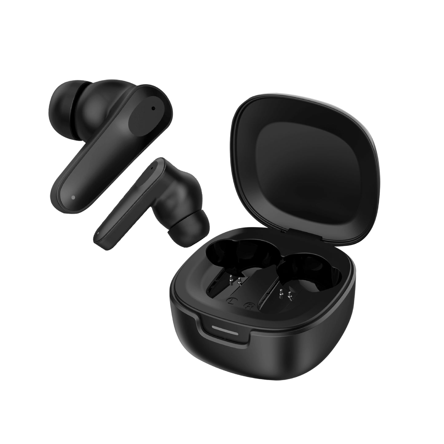 TYOON TWS103 Air Flip True Wireless Earbuds, Up to 20 Hours Playtime, Bluetooth 5.4, Front Open Design, Touch Controls, Type-C Charging – White