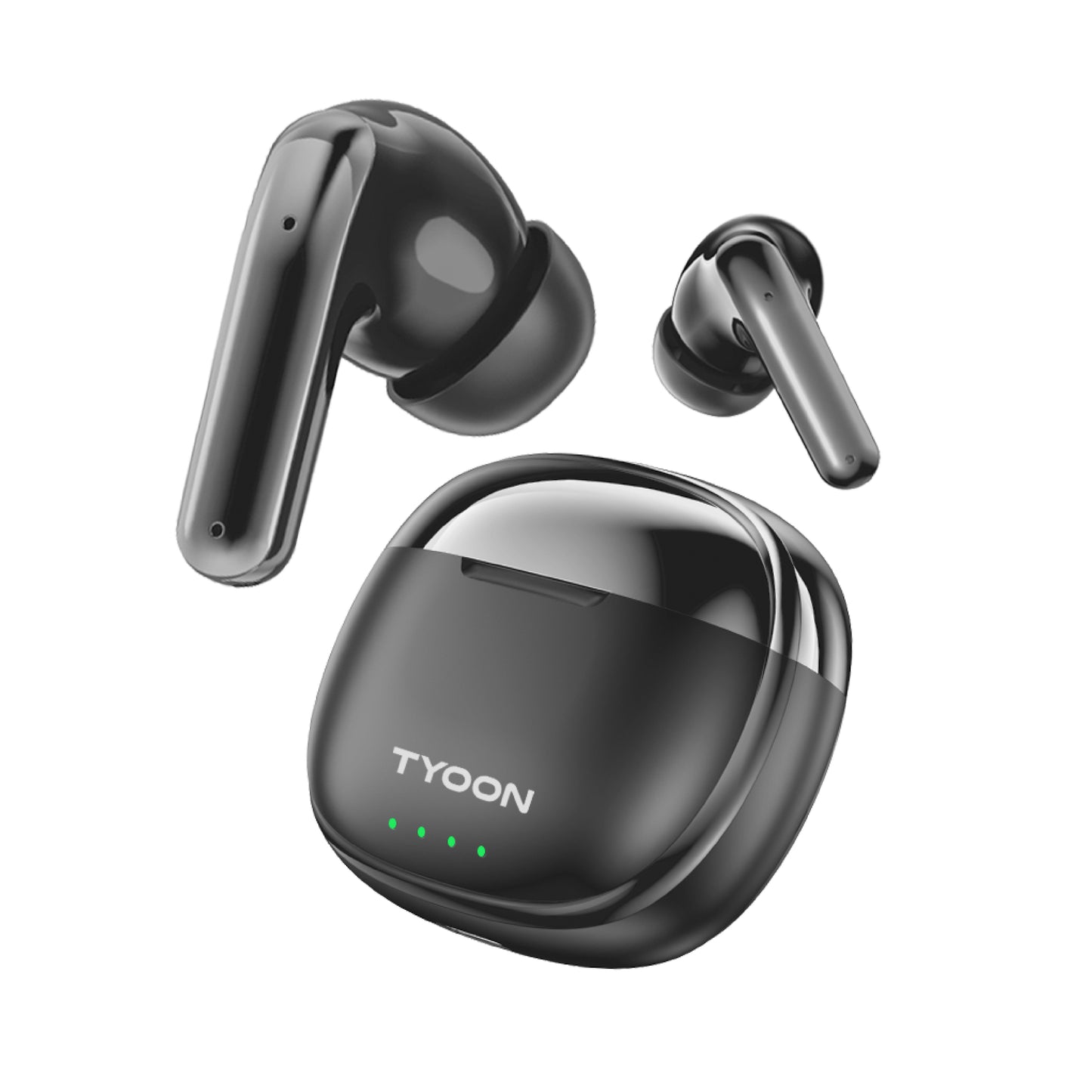 TYOON TWS 102 True Wireless Earbuds – 25H Playtime, Deep Bass, Smart Touch Controls, Voice Assistant Support, Bluetooth Earphones with Charging Case.